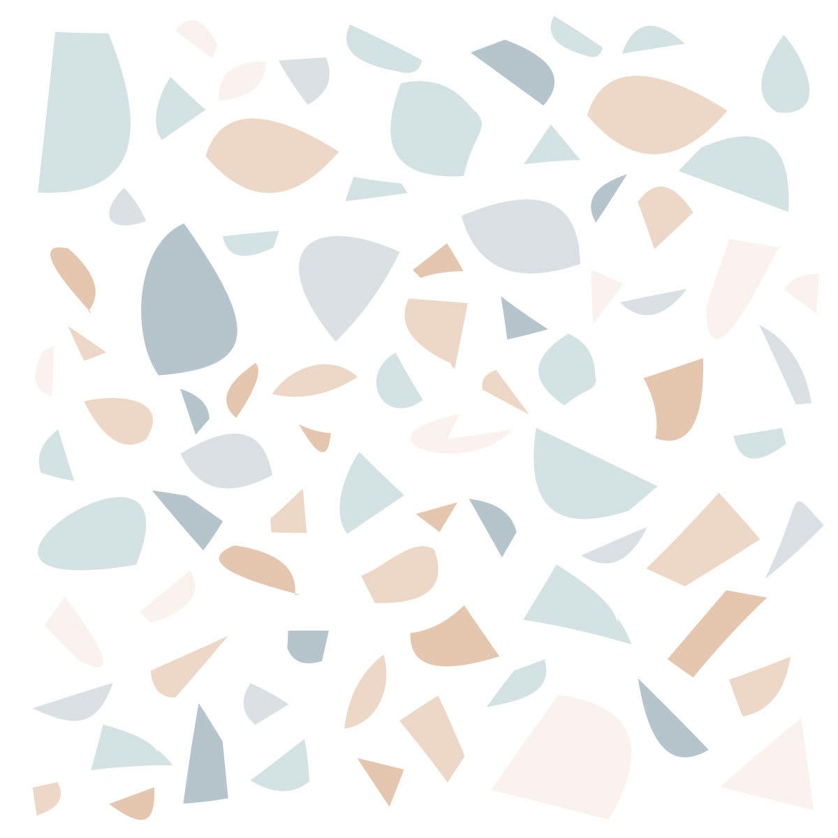 SOFT TERRAZZO - Stickers mureaux en vinyle terrazzo bleu et beige