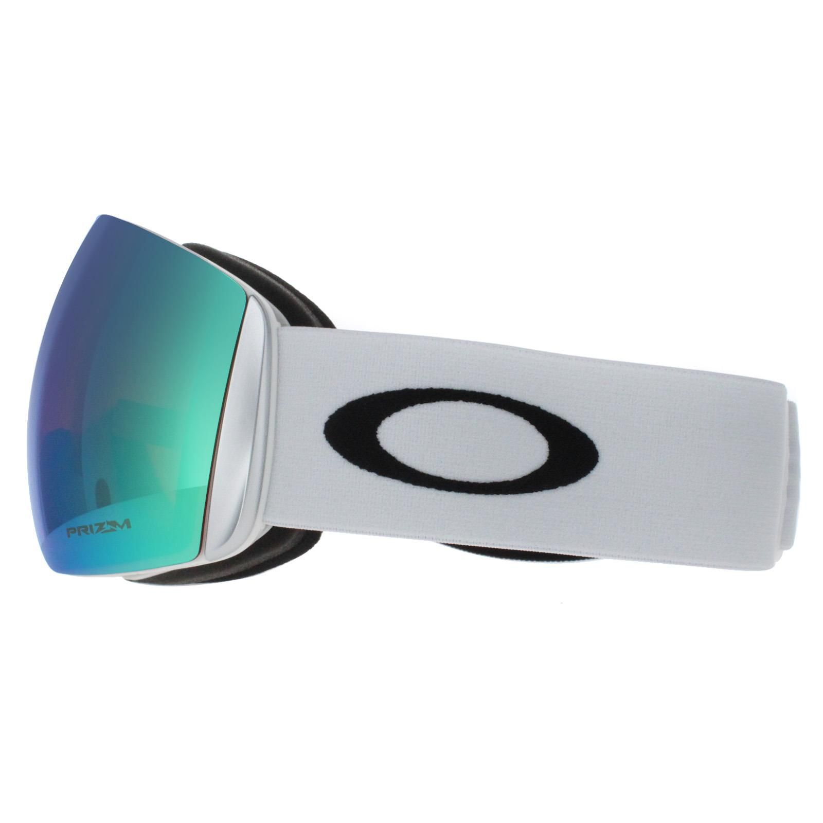 Oakley Flight Tracker L OO7104-68 Matte White Prizm Snow Argon Iridium Ski Goggles
