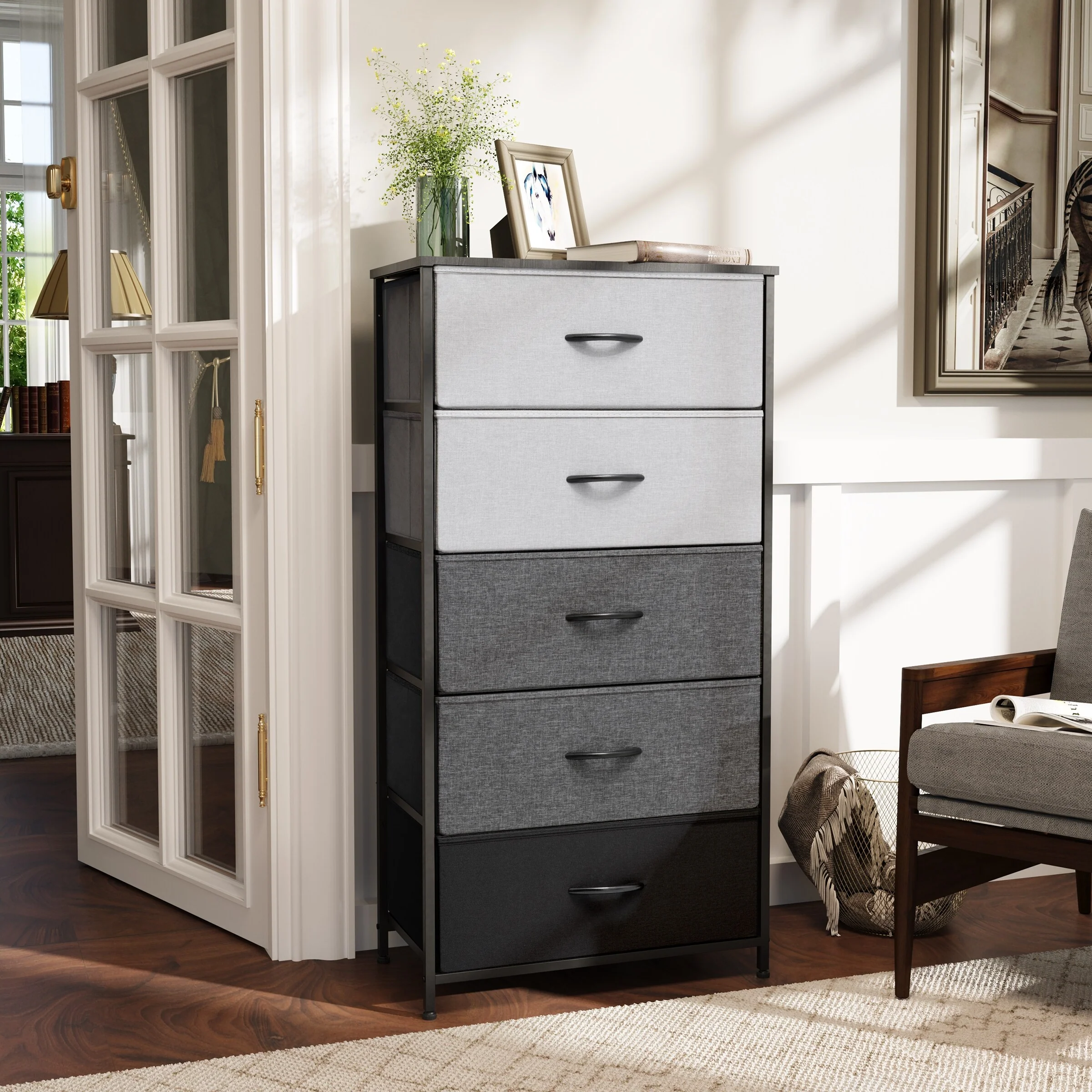 VredHom Vertical 5 Drawers Storage Tower