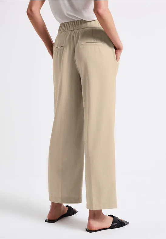 Straight Leg Piqué Hose