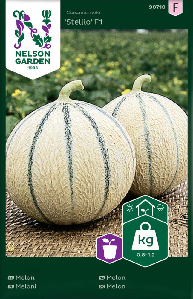 GRØNNSAKSFRØ NELSON GARDEN MELON STELLIO F1