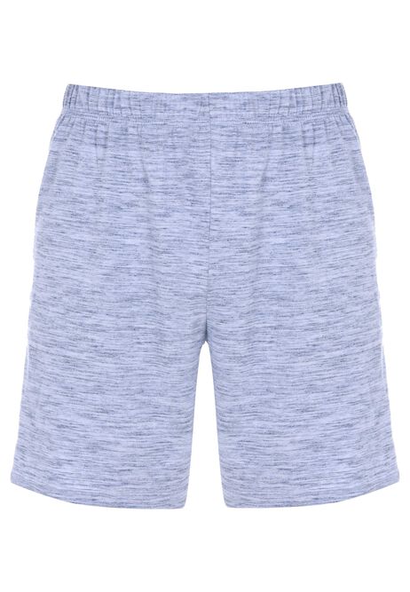 Mens Blue Marl Short Pyjama Set