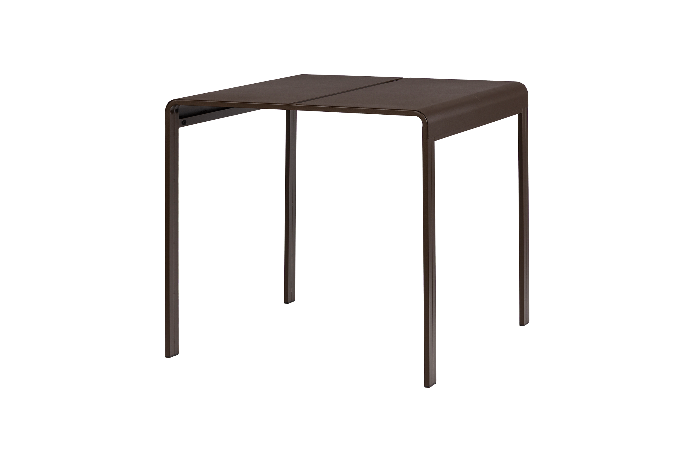 noo.ma Oto Table 80 x 80 cm - stalen buitentafel, Cocoa Brown