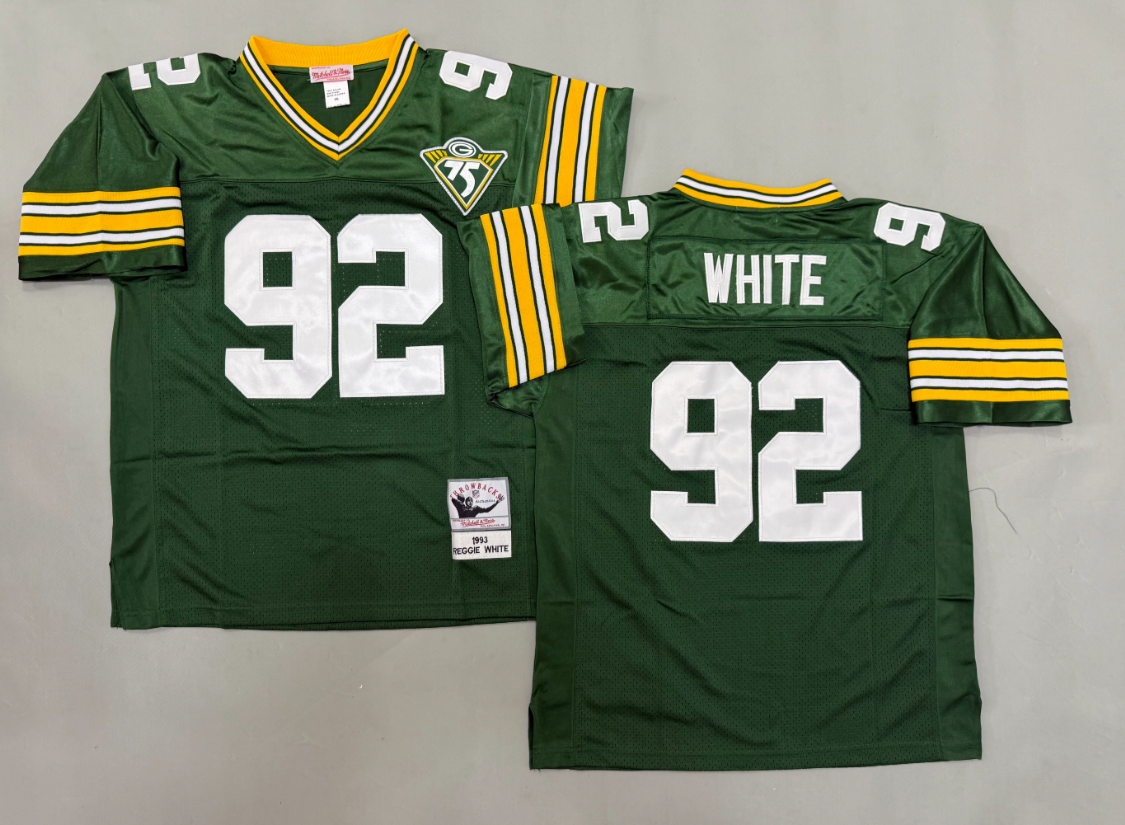 Reggie White Green Bay Packers Authentic Throwback Retired Player Jersey