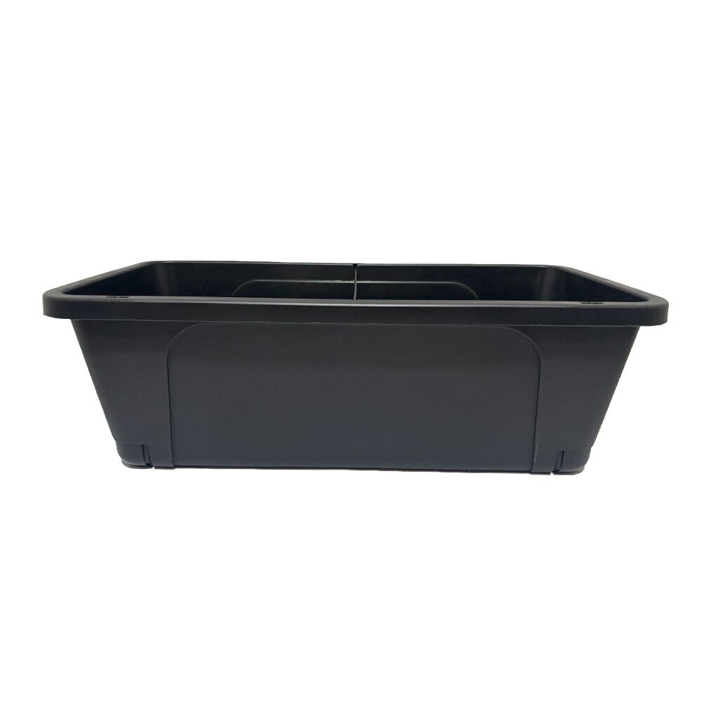 Jardinière à poser basse plastique gris anthracite 76x38xH25cm