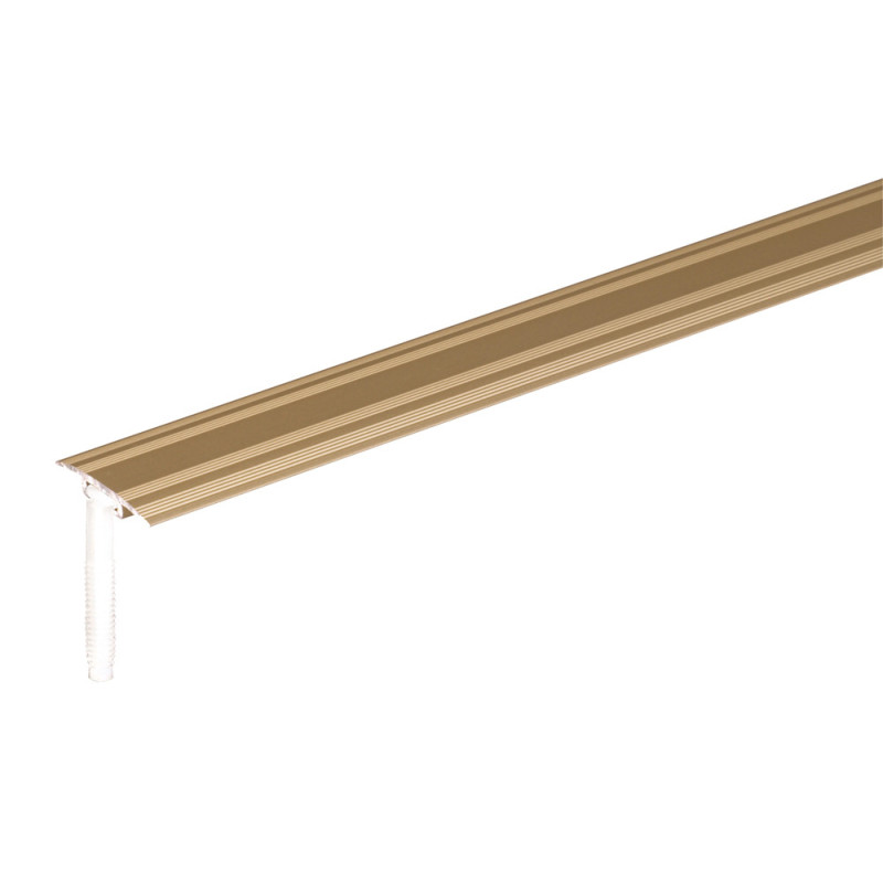 Barre de seuil avec fixation masquée en aluminium sable 32 x 1,5 mm 0,9 m ALBERTS