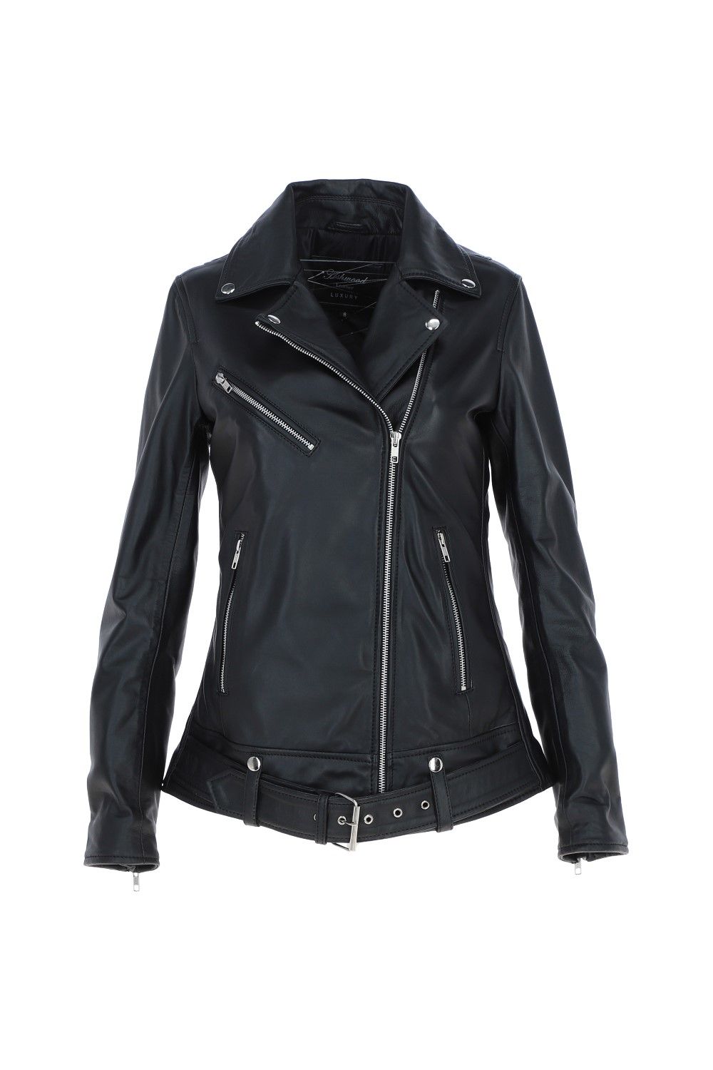 Ashwood Leather Mia' Leather Longline Biker Jacket