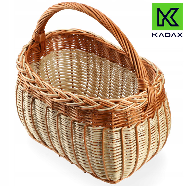 Kadax Koszyk Wiklinowy Zakupy Grzyby Kosz Duży