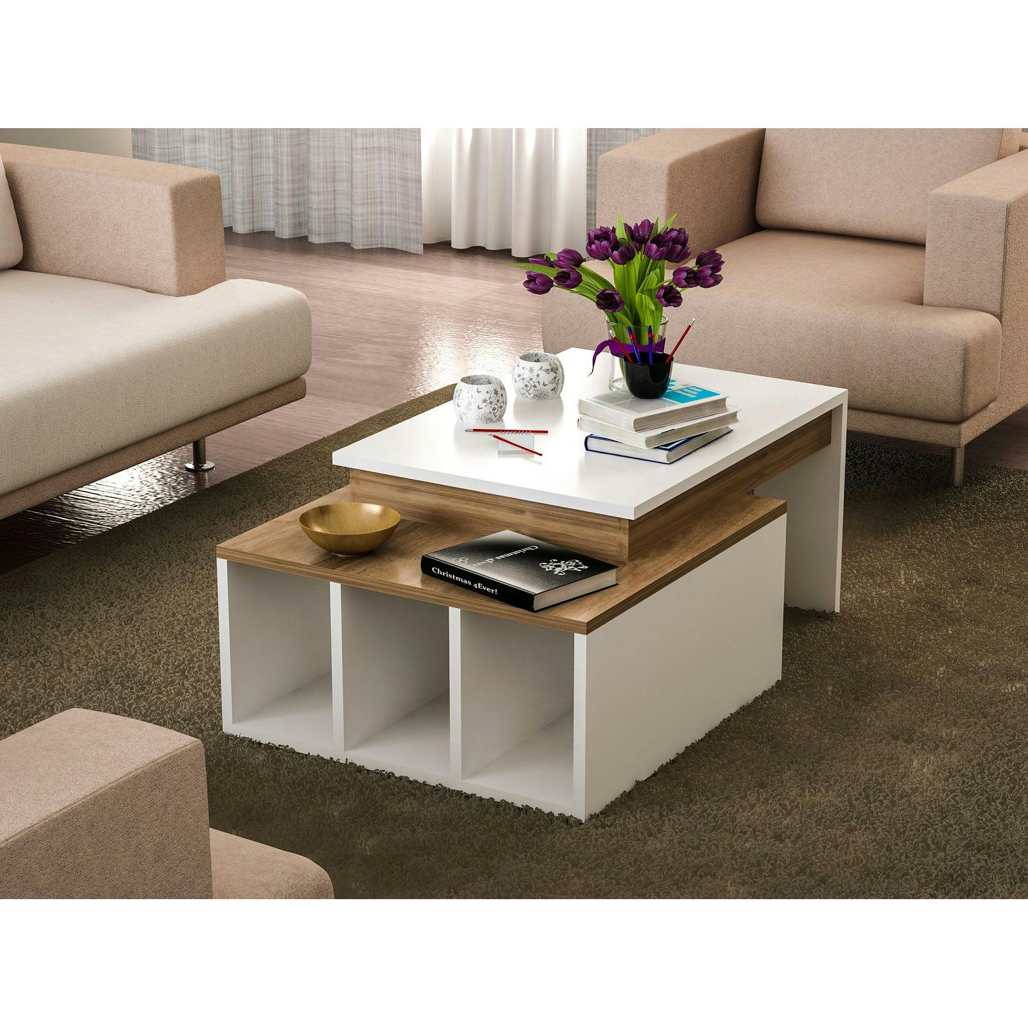 KOLARADO - Table basse blanc