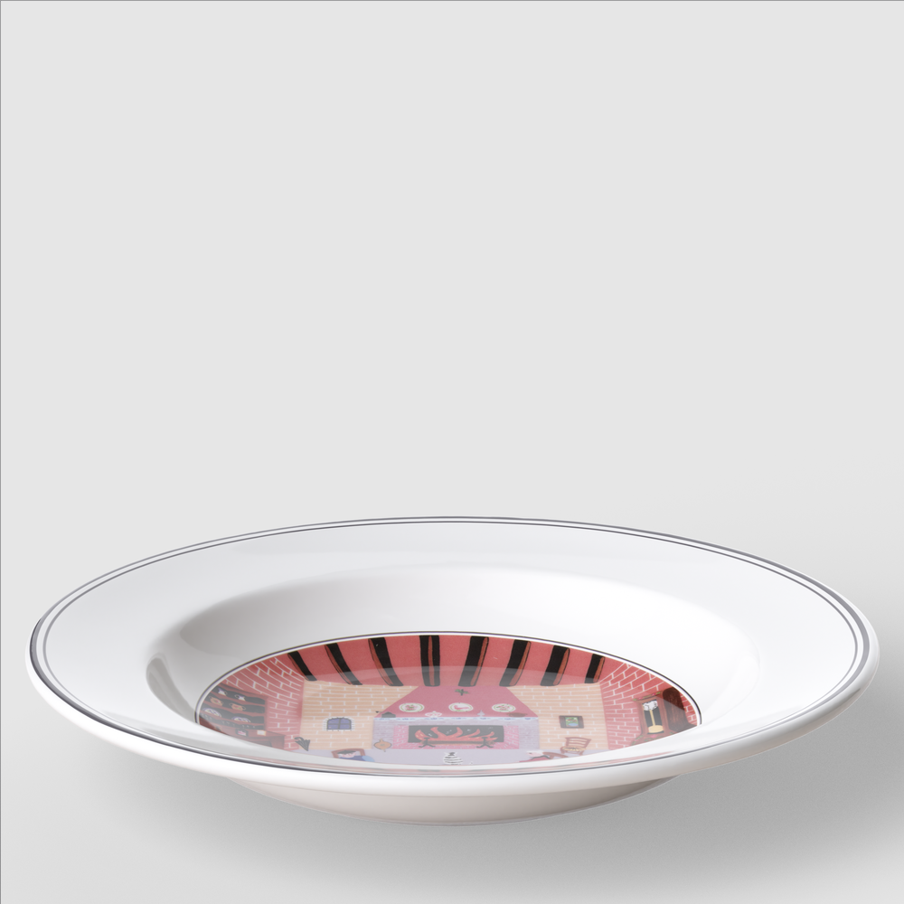Design Naif Soup bowl - Multi-colored, 8.8'', Premium Porcelain