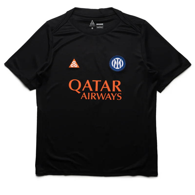 Nike ACG Inter Milan Academy Pro Dri-FIT Pre-Match Tee - Black/Safety Orange