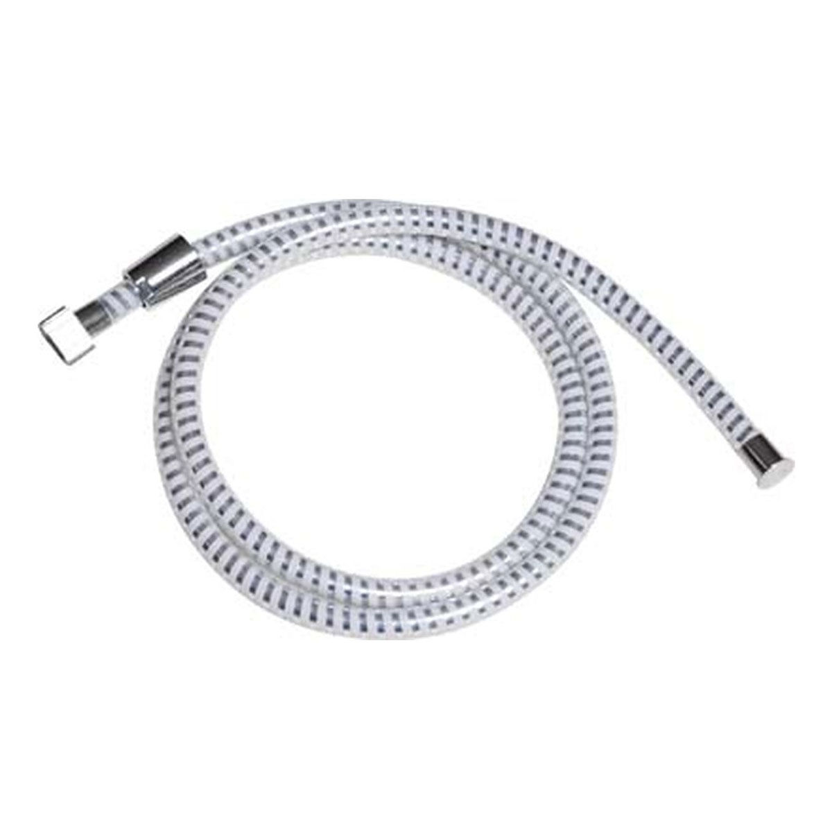 Mangueira chuveiro flexível branco e prateado 200cm