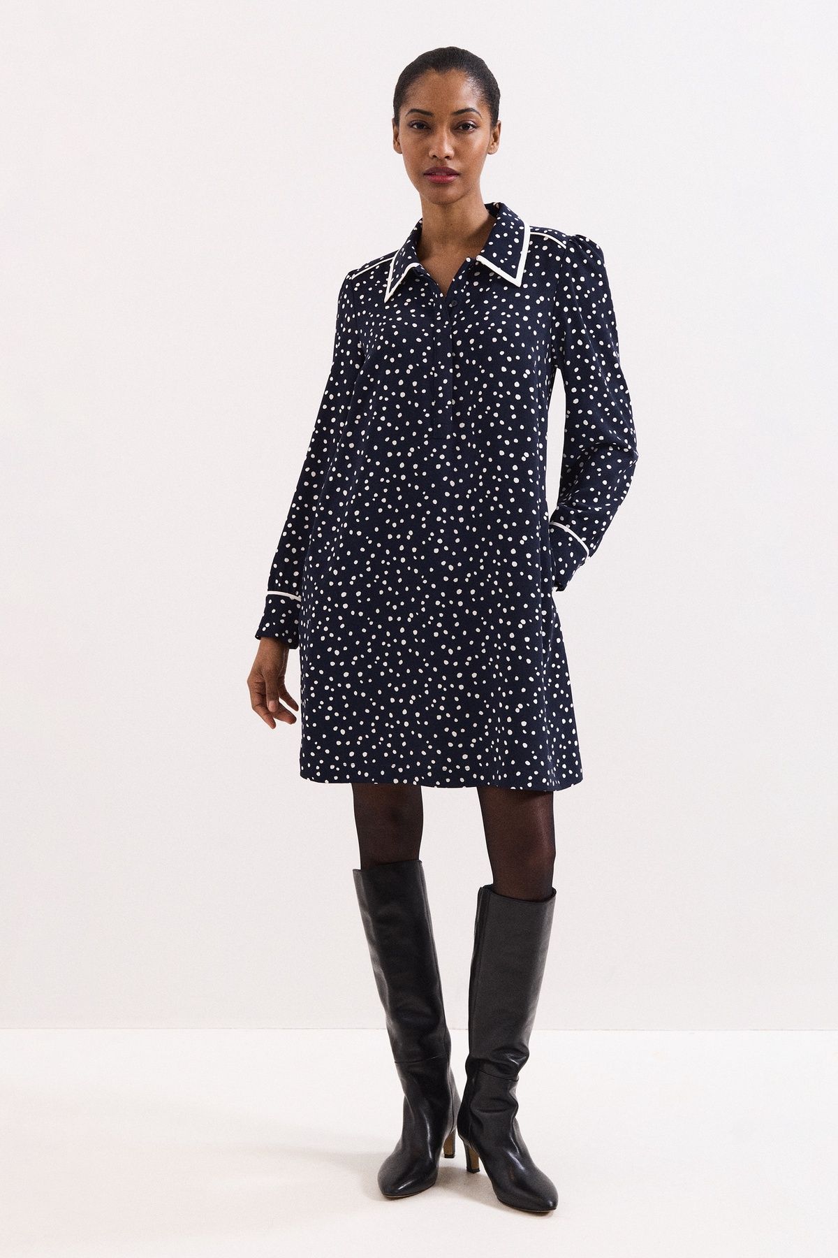 Phase Eight Collared Mini Tunic Dress