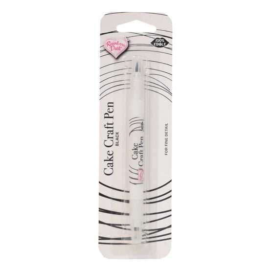 Rainbow Dust Black Double-Ended Edible Food Pen