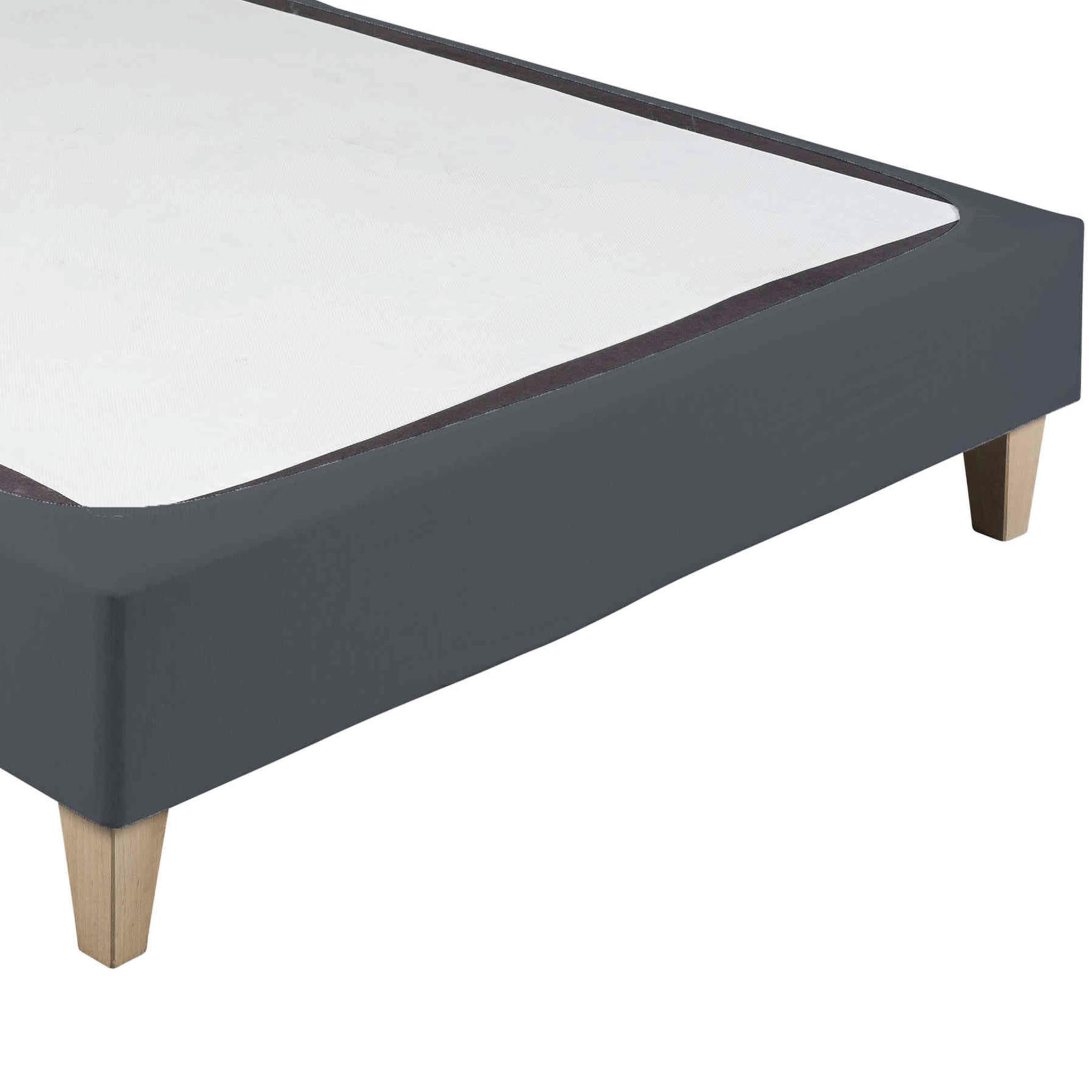 - Cache sommier coton jersey anthracite 140x190