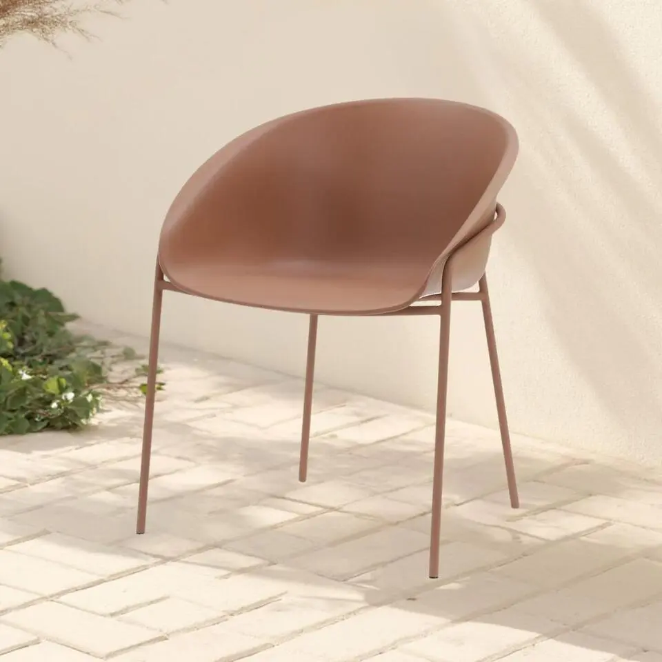 DS4U - Ella kunststof eetkamerstoel - terracotta