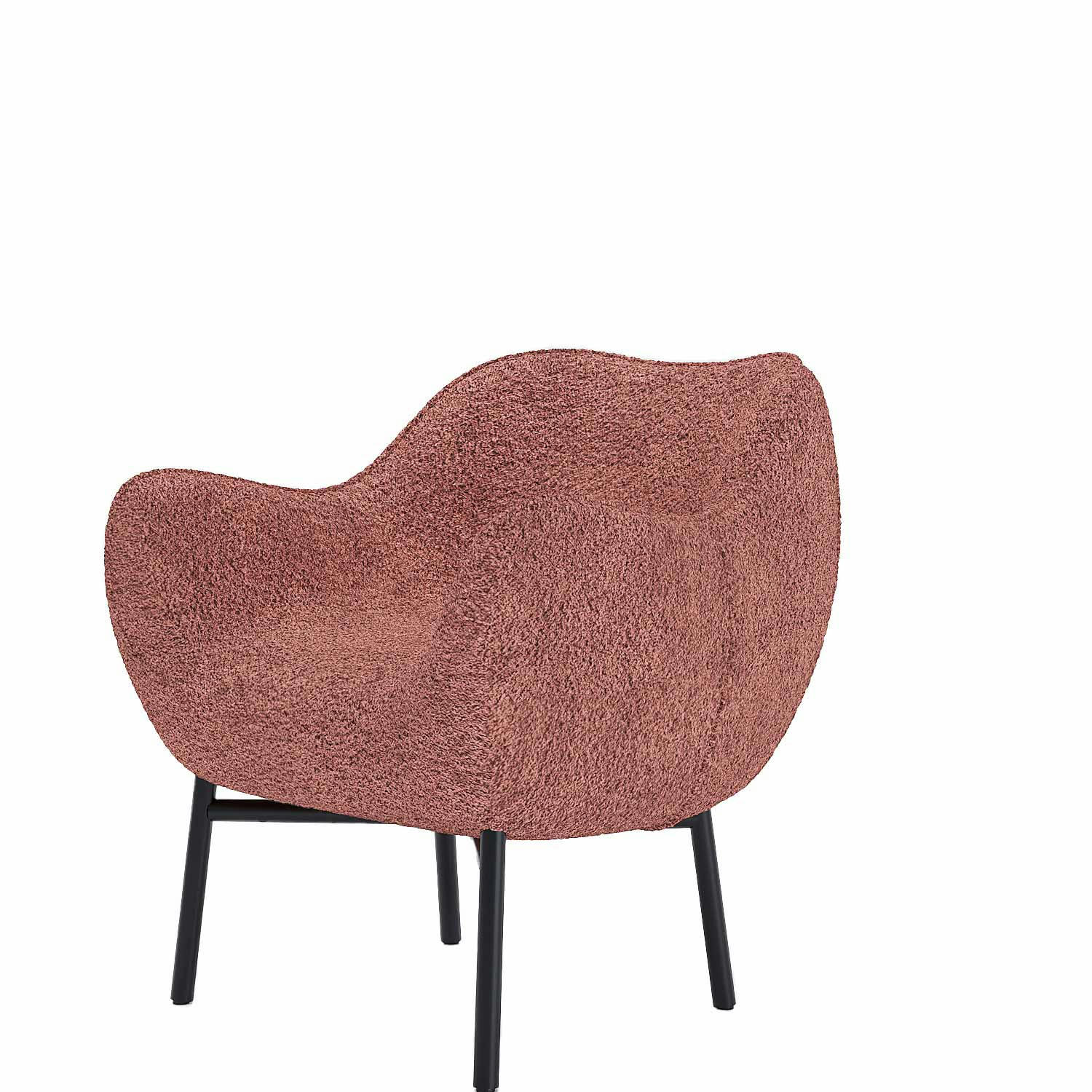 CARLA2 - Fauteuil bouclette rose