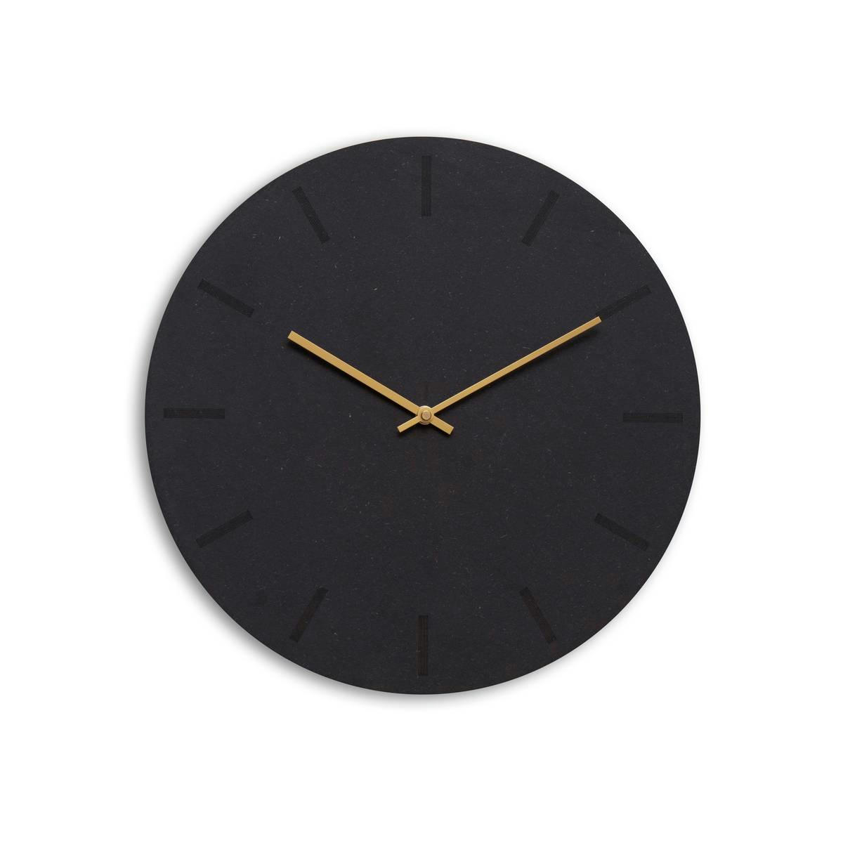 - Horloge murale en bois noir D38cm