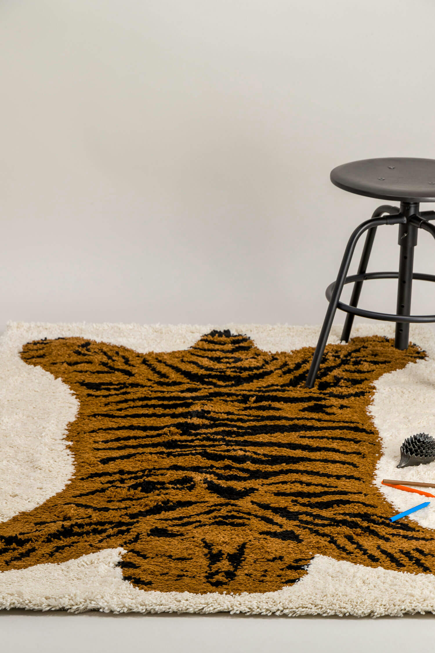 TIGER - Tapis enfant petit tigre ultra-confort 120X170, OEKO-TEX®