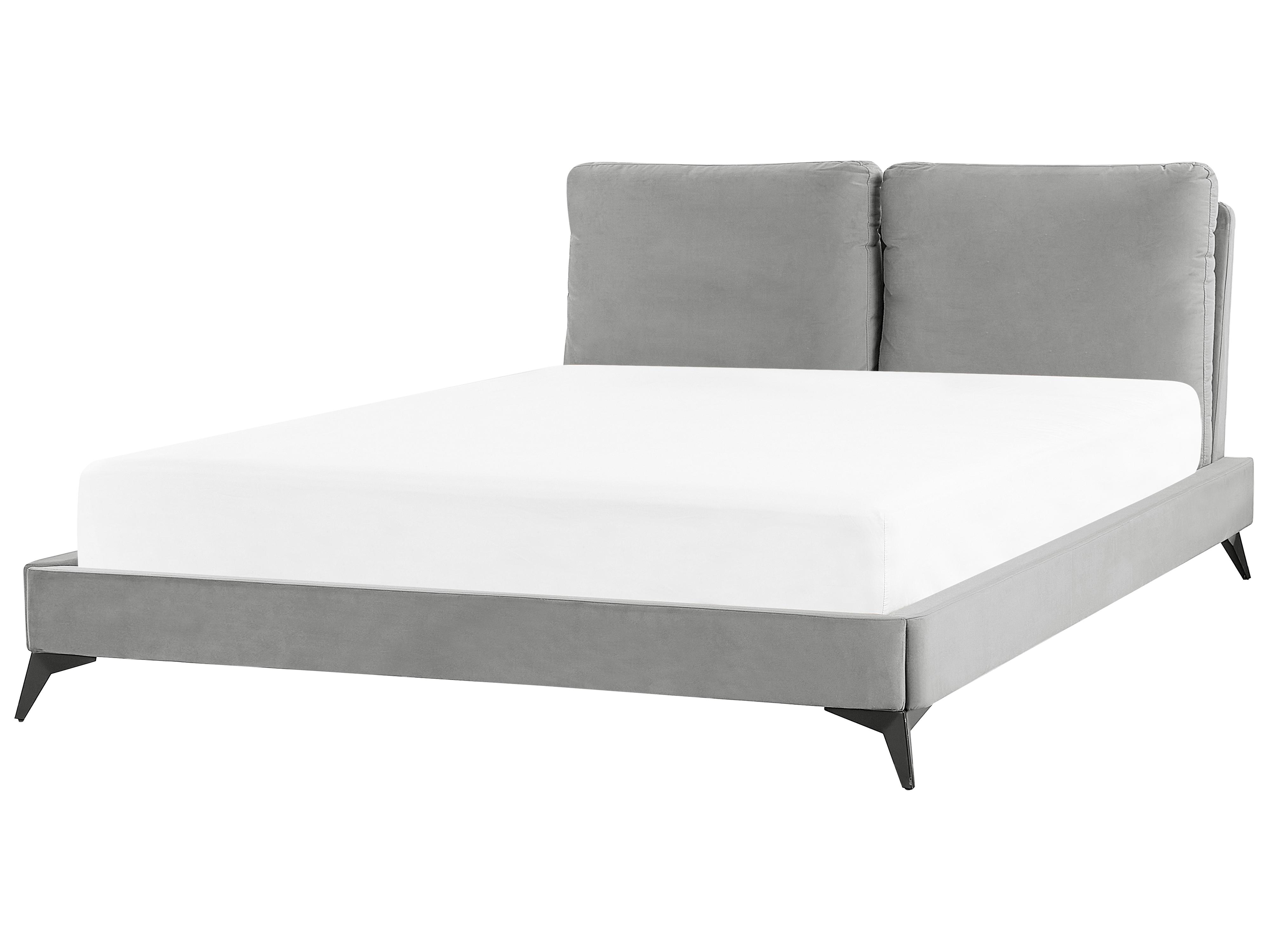 Bed Velvet MELLE 140 x 200 cm (EU Double) Grey