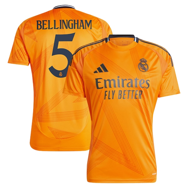 Jude Bellingham Los Merengues adidas 2024/25 Away Replica Player Jersey - Orange