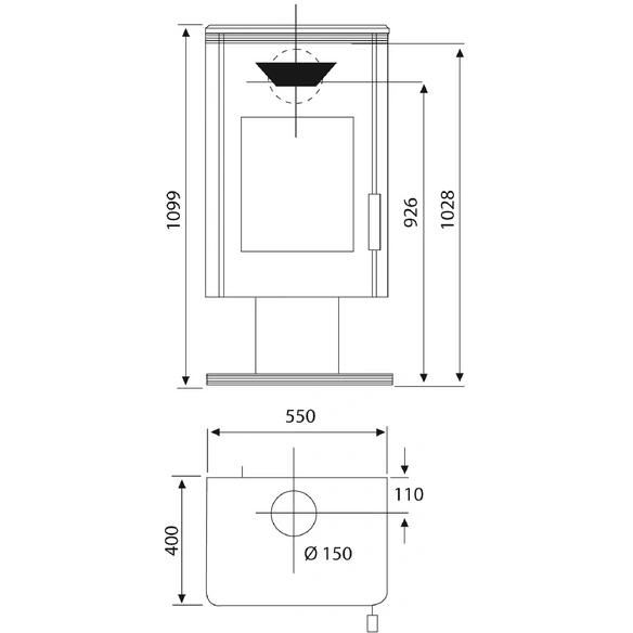 Kaminofen »Trion«, KO 101, Leistung: 8 kW