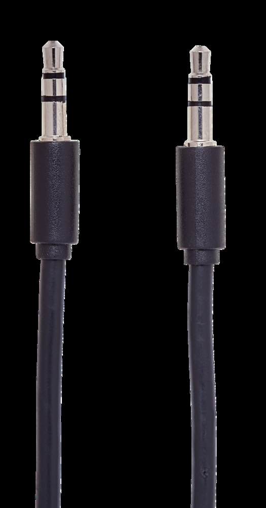 Bluehive Aux Cable, for Any Phone, Tablet, iPod & Laptop, Black, 3-ft