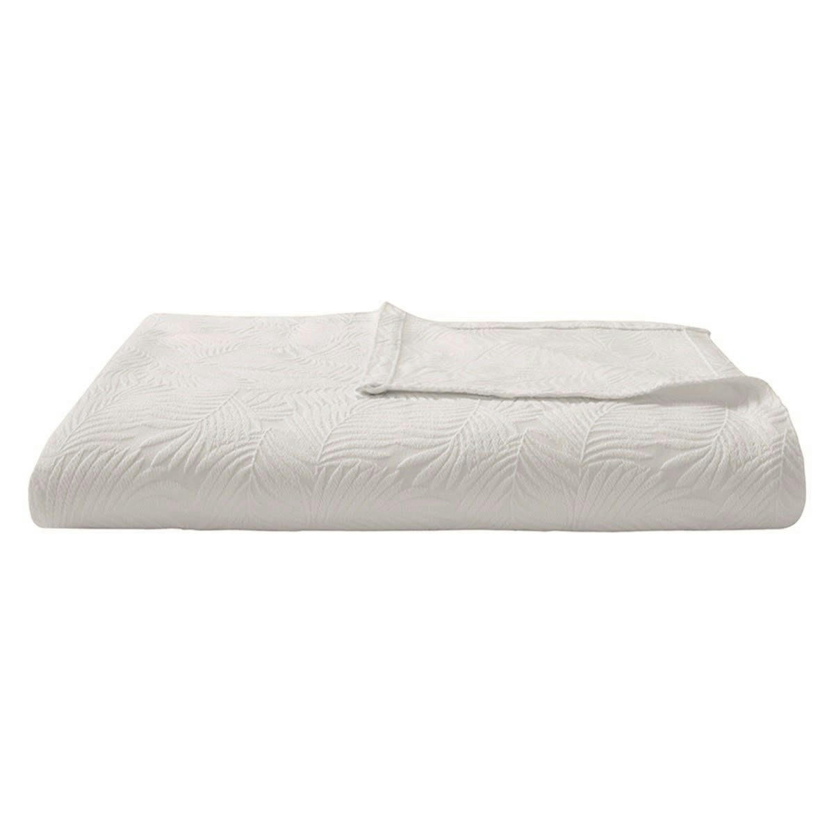 EMPREINTE - Jete de lit coton blanc 180x260 cm