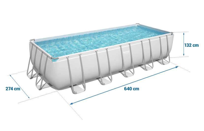 Basen stelażowy ogrodowy 640x274x132 Bestway 12w1