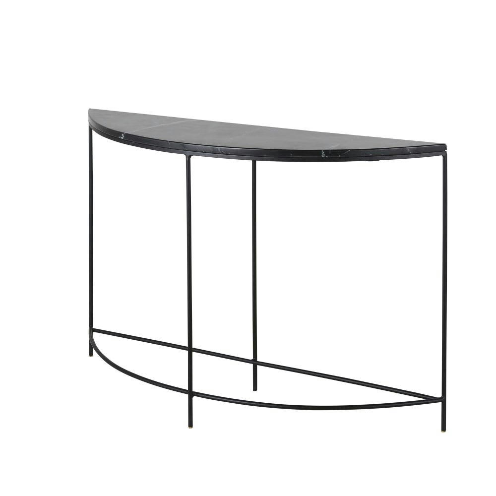 Midtown - Console en métal et marbre noir