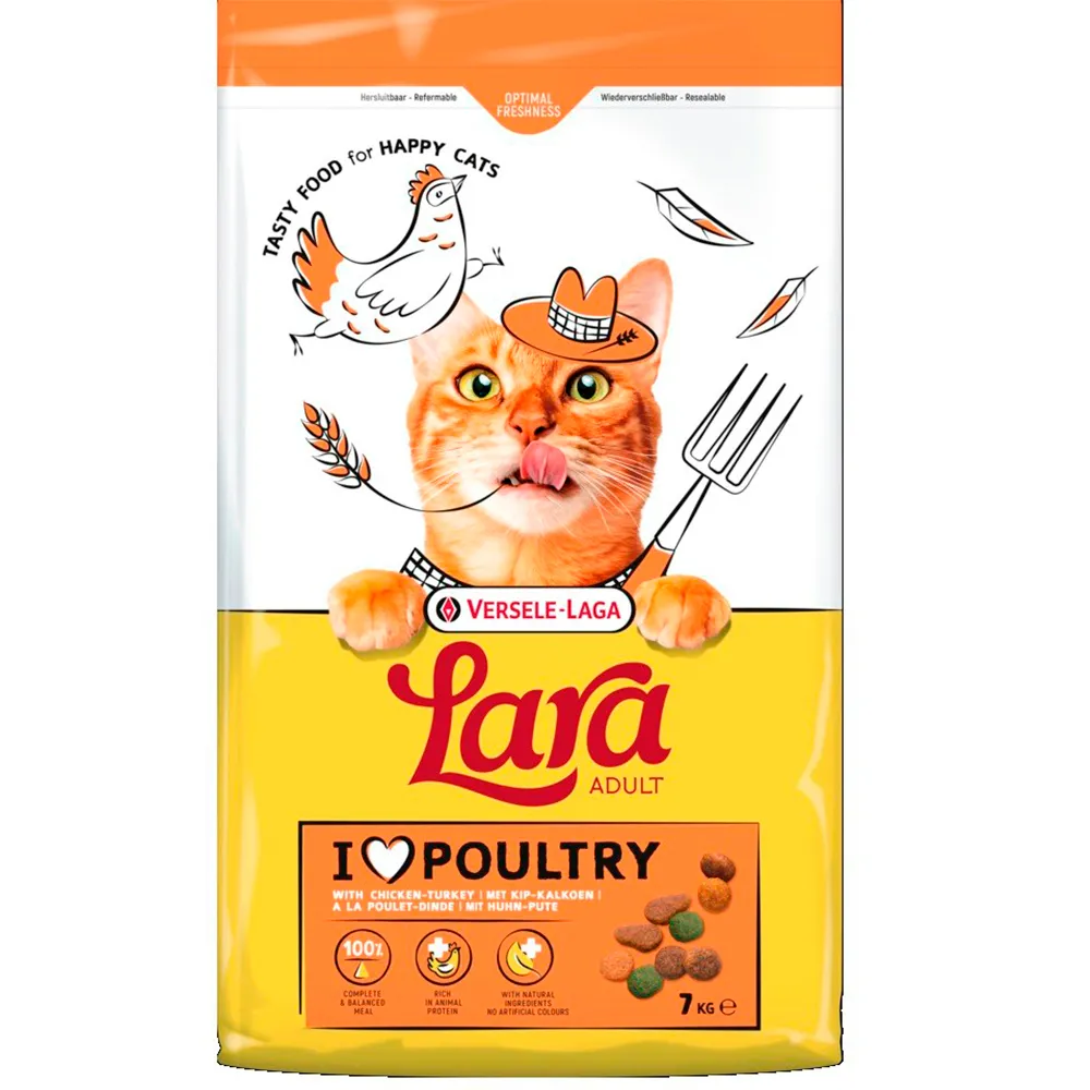 Versele-laga Lara Adult Turkey with chicken cat food 7kg