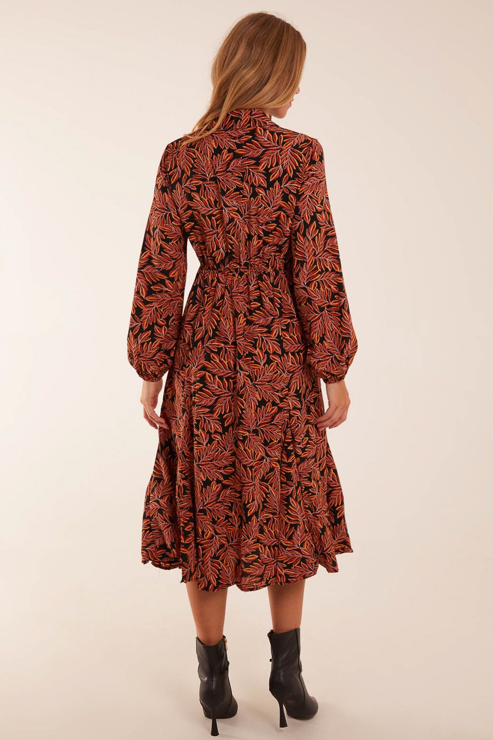 Blue Vanilla Godet Midi Shirt Dress
