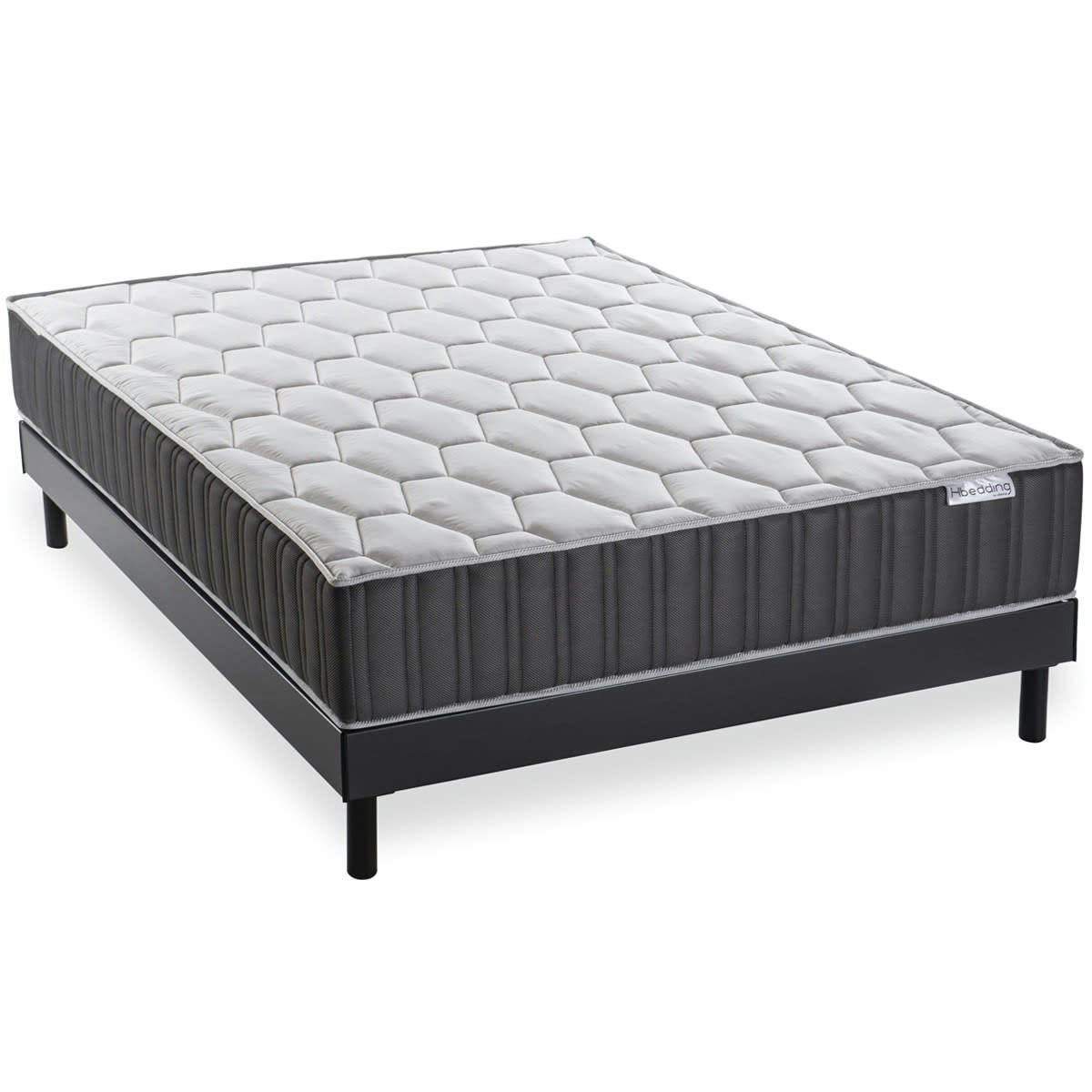 ENSEMBLE MEMO PRESTIGE - Ensemble Matelas 180x200 Mémoire de forme - Haute résistance + Sommier