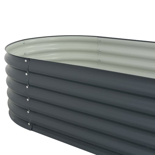 NNEVL Garden Raised Bed 320x80x44 cm Galvanised Steel Grey