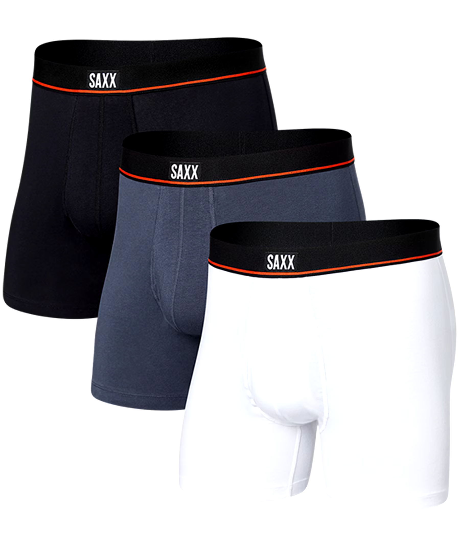 SAXX Men's 3 Pack Non Stop Stretch Cotton Boxer Briefs
