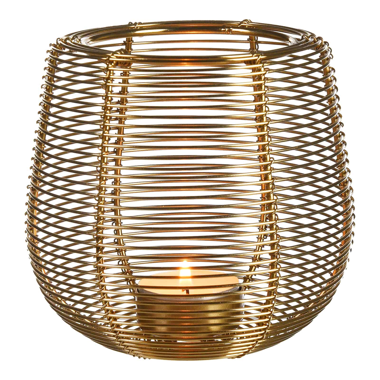 Windlicht Gold, ⌀ 12 cm, H 120 mm