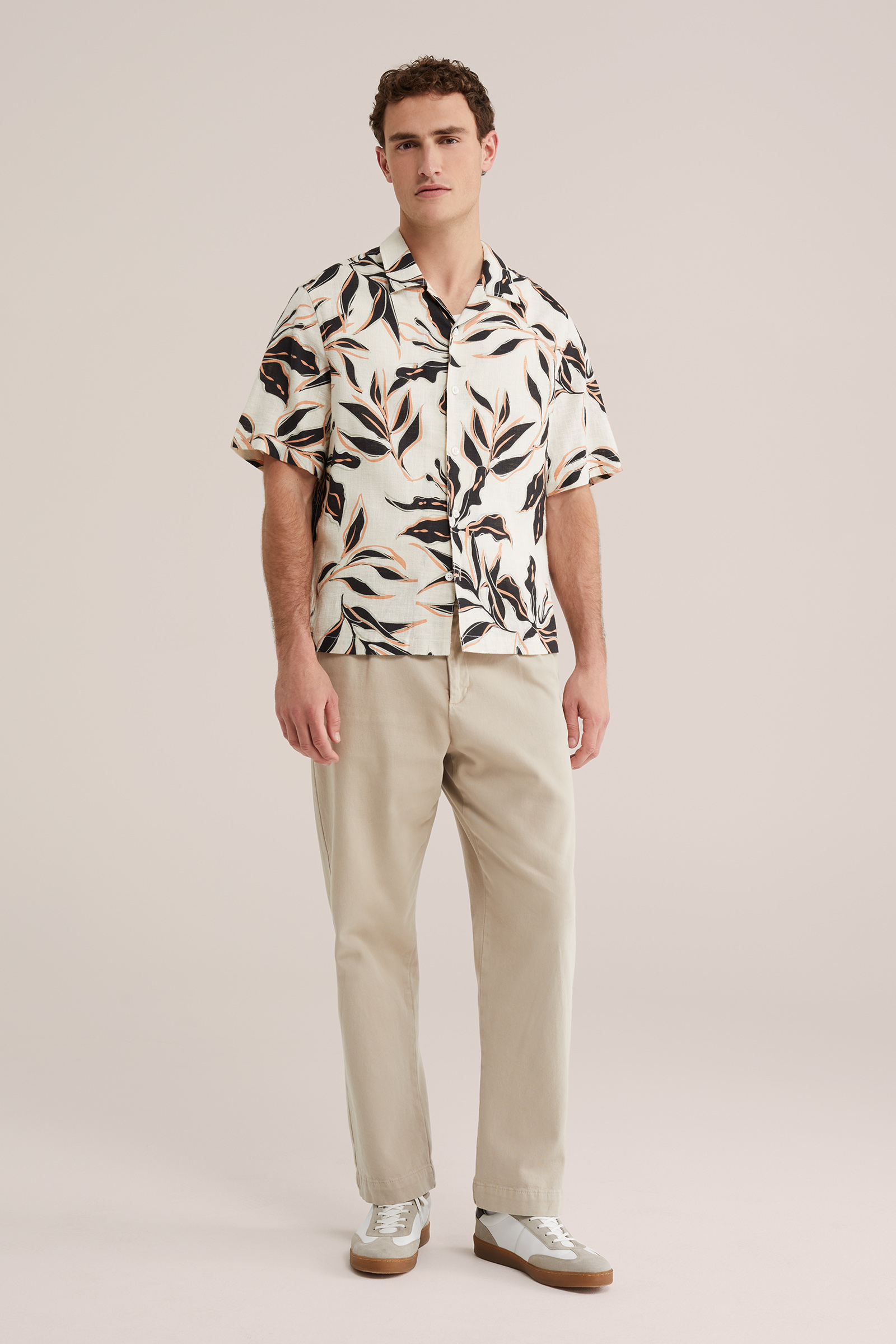 Heren relaxed fit overhemd met print