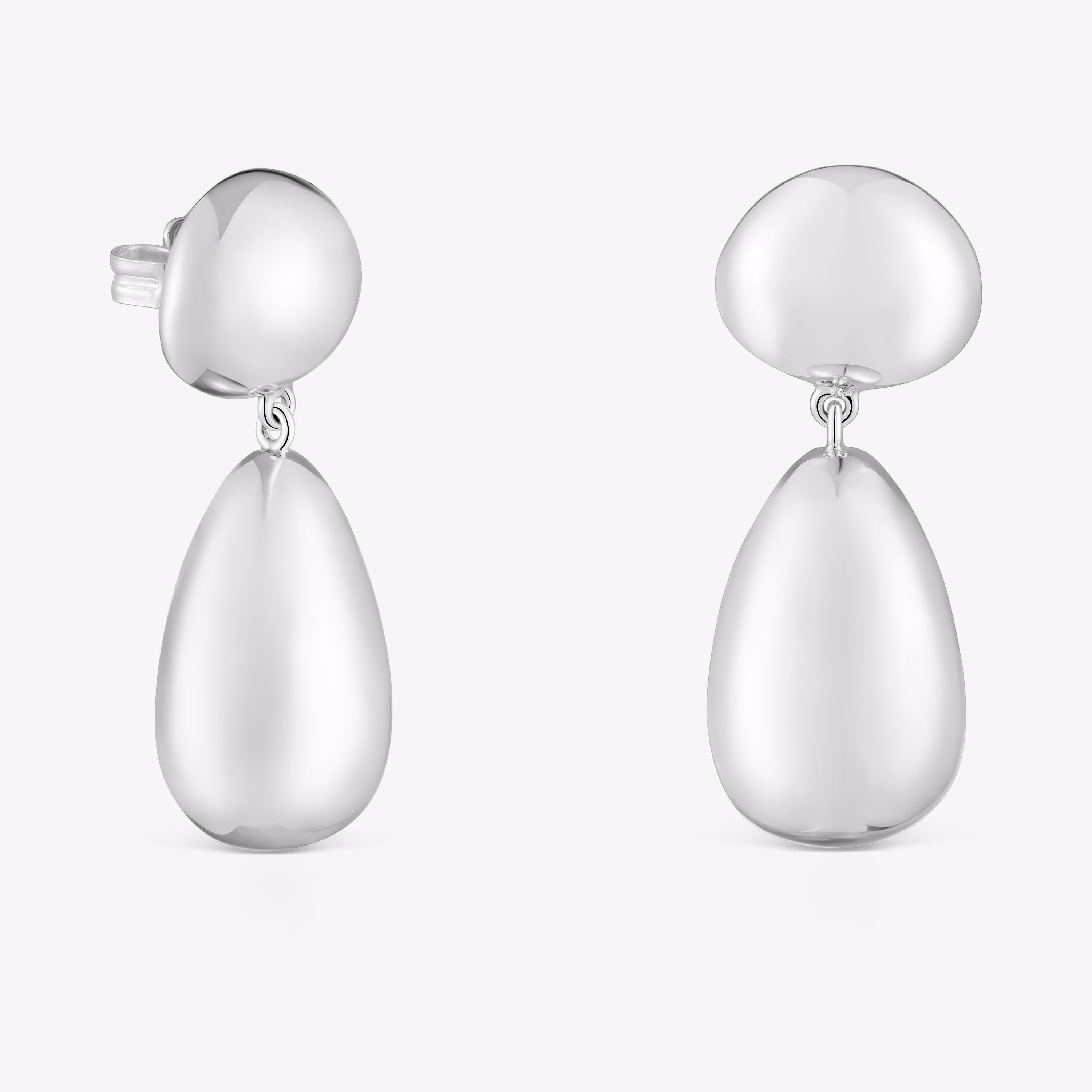 Pendientes largos de plata Daisy
