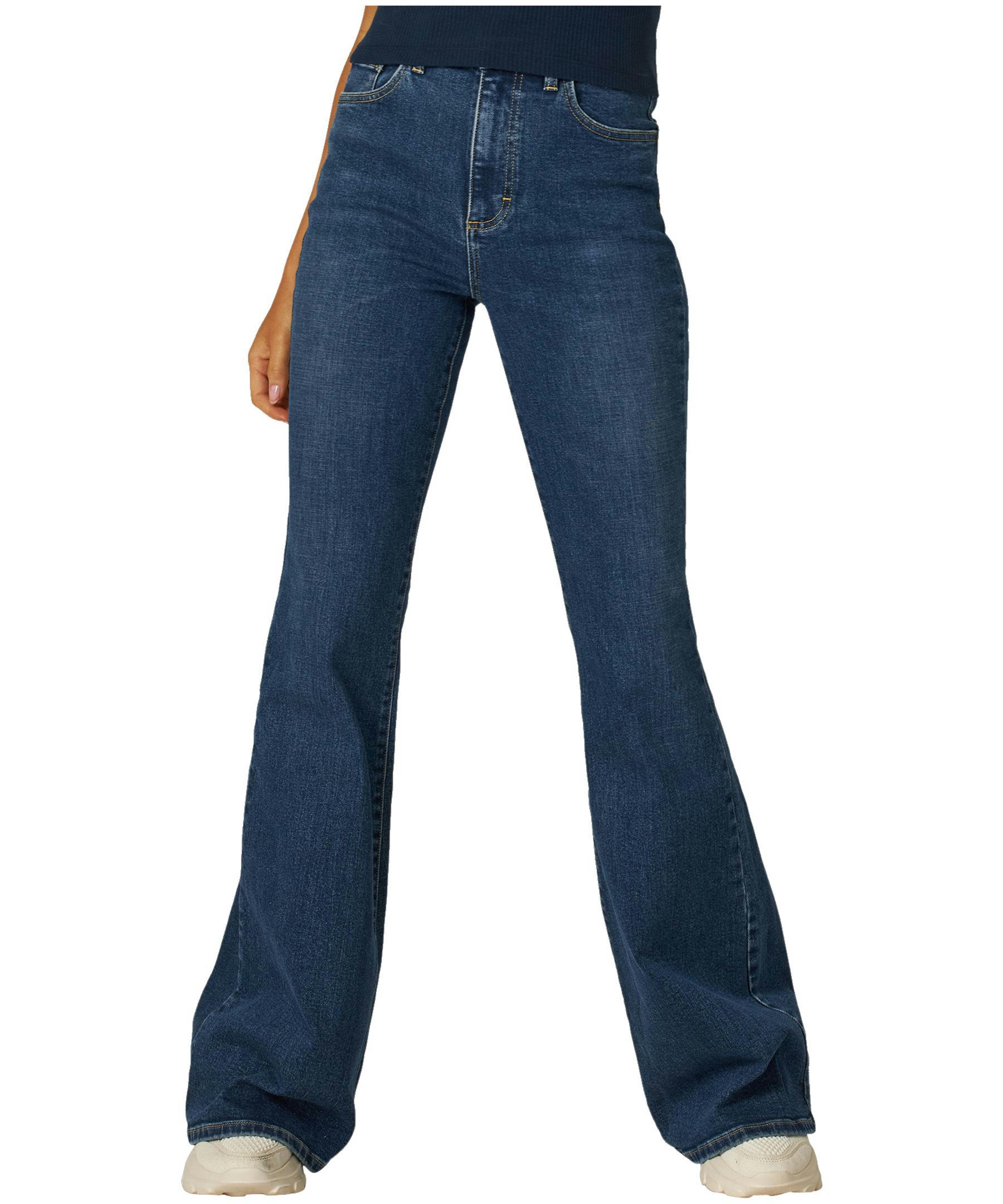 Lee Women's Fall Guy High Rise Flare Jeans - Dark Indigo