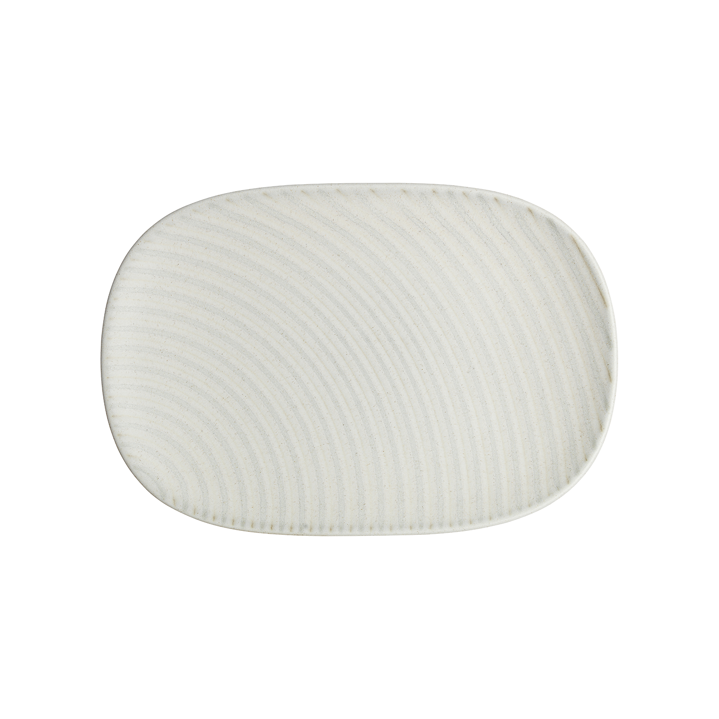 Impression Cream Spiral Medium Oblong Platter Seconds