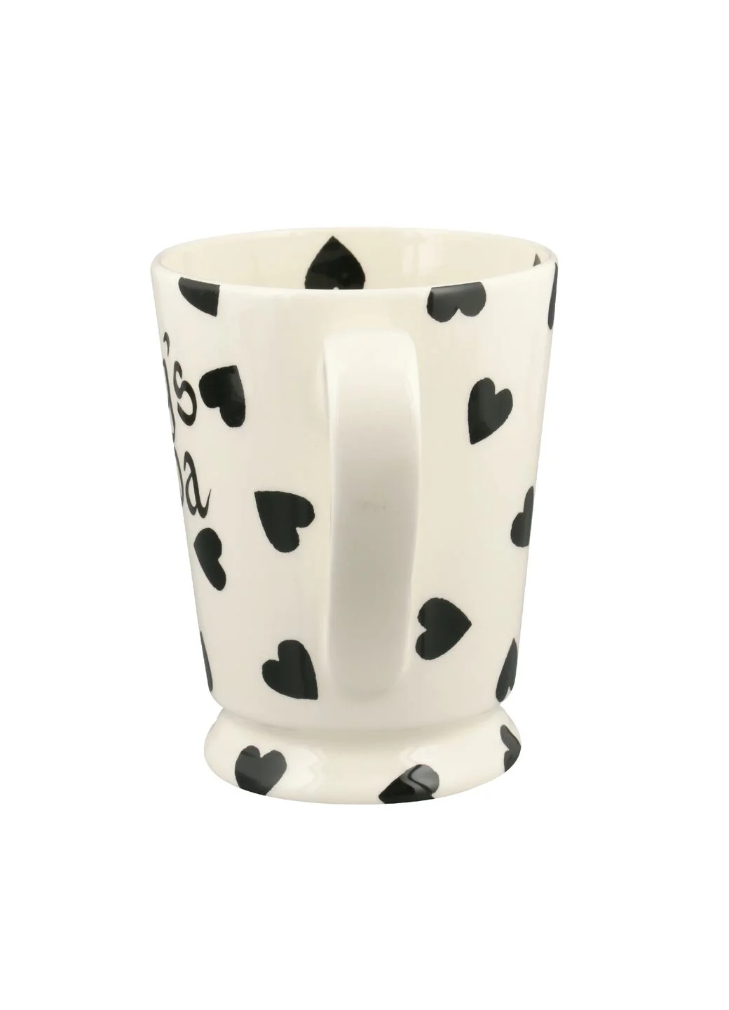 Personalised Black Hearts Cocoa Mug