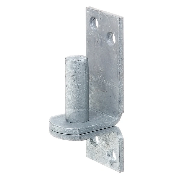 Kloben auf Platte, DI-Haken, Rohstahl, Silber