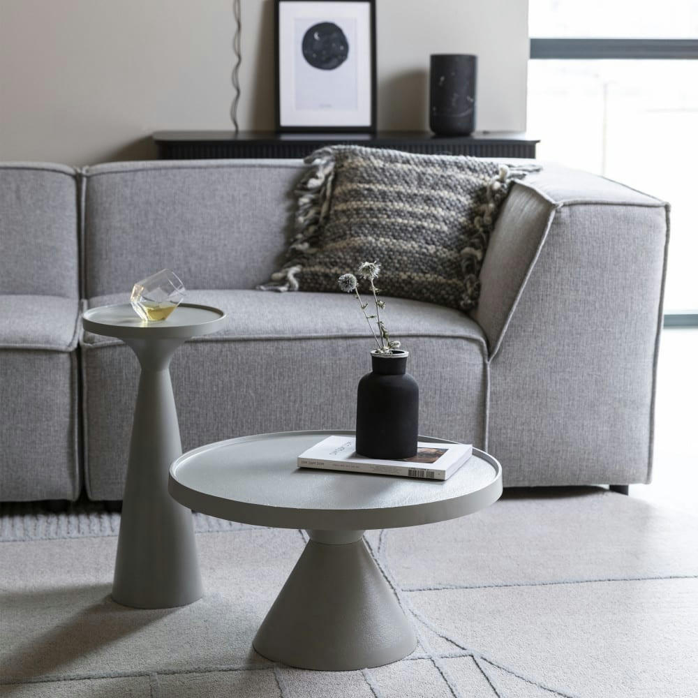 FLOSS - Table basse en métal D60cm gris