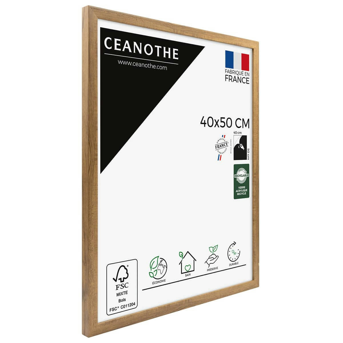 PRECIOUS - Cadre photo noyer 40x50 cm résine recyclée