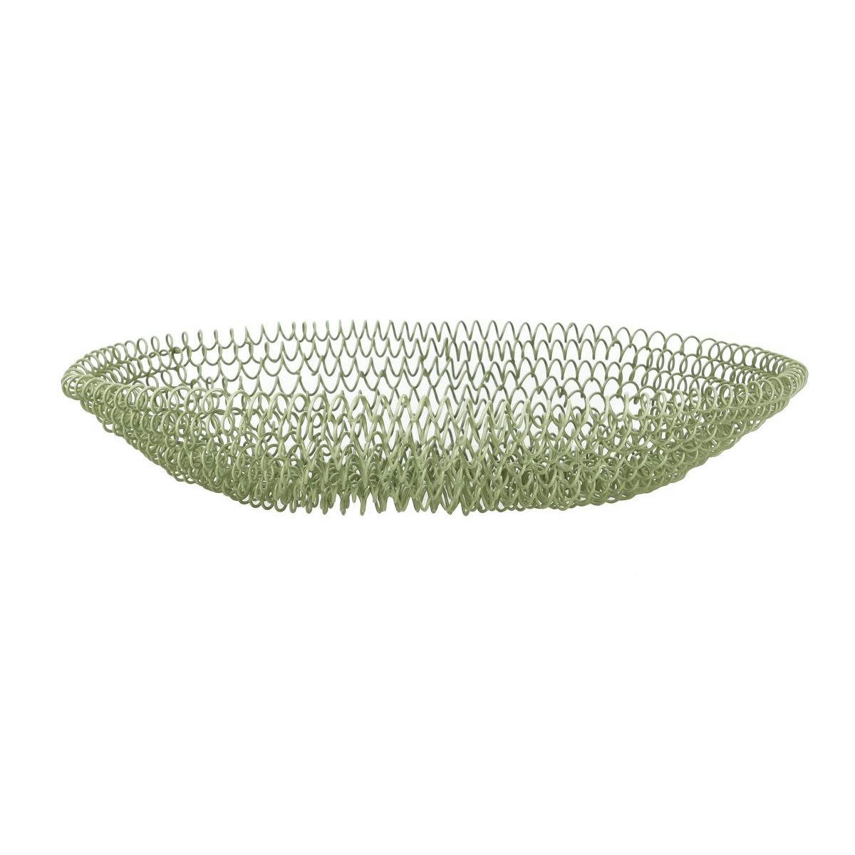 AGRA - Corbeille en métal vert olive mat