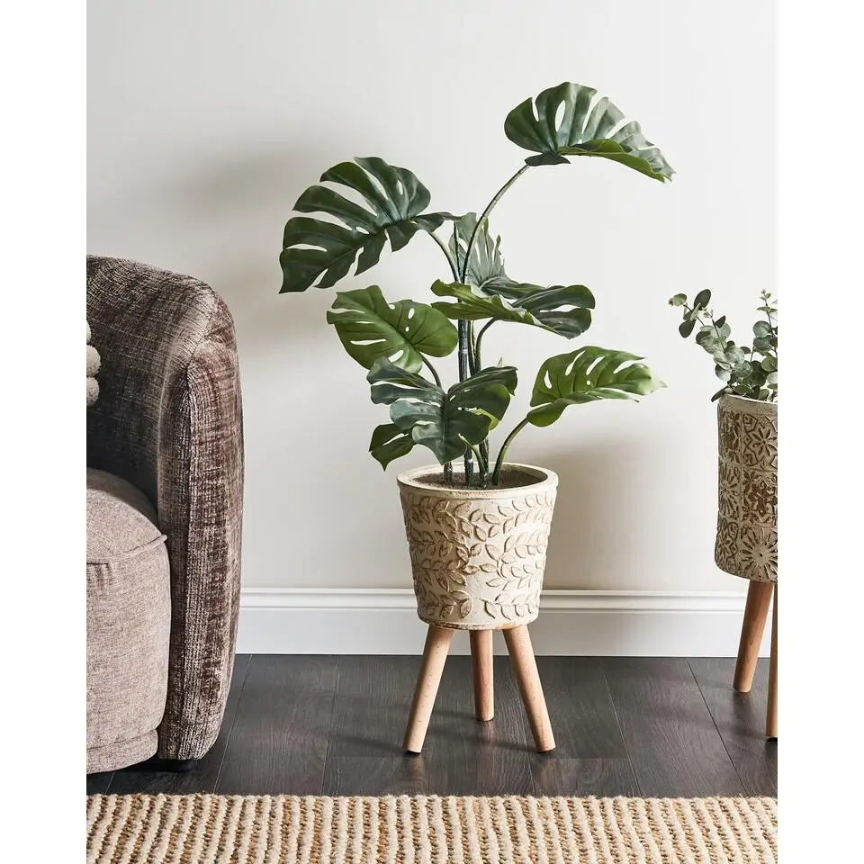 ALIARTOS- Bloempot - Gebroken wit - 43 cm - MgO