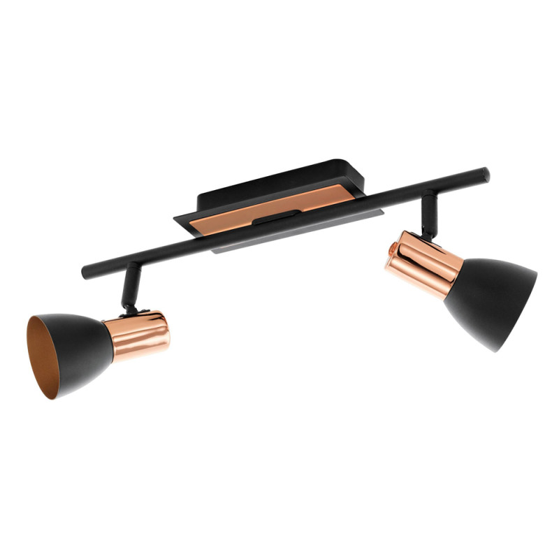 Spot LED Barnham noir et cuivre 2 x 3 W EGLO