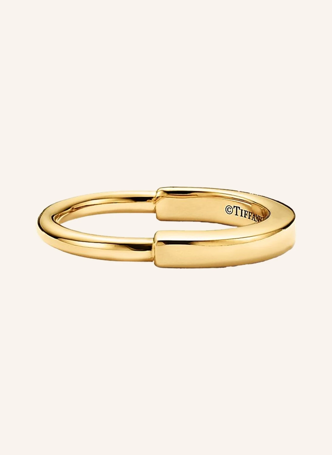 TIFFANY & Co. Ring TIFFANY LOCK aus 18 Karat Gelbgold mit Diamanten im runden Brillantschliff