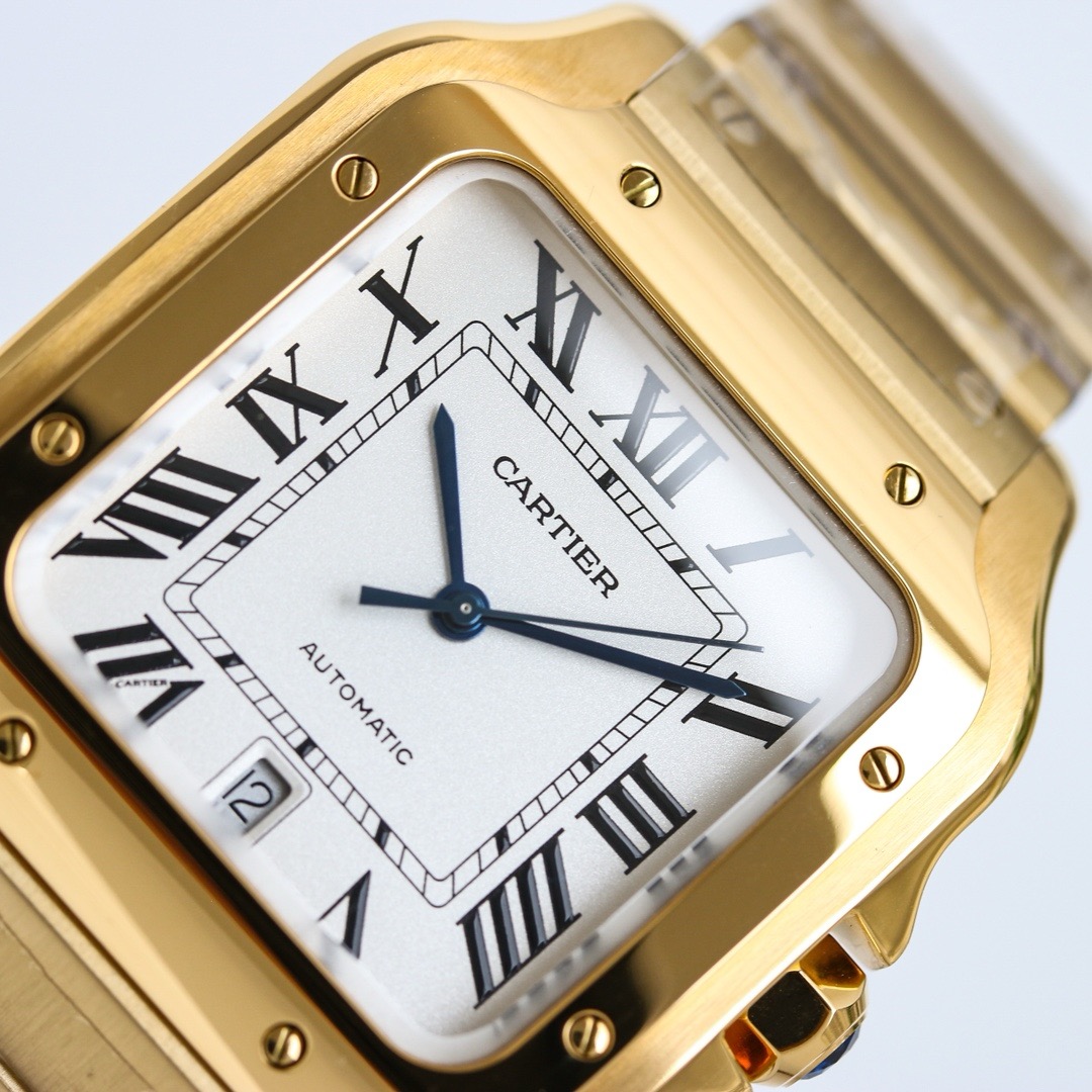 Cartier Santos de Cartier Large Model 18K Yellow Gold Watch -15