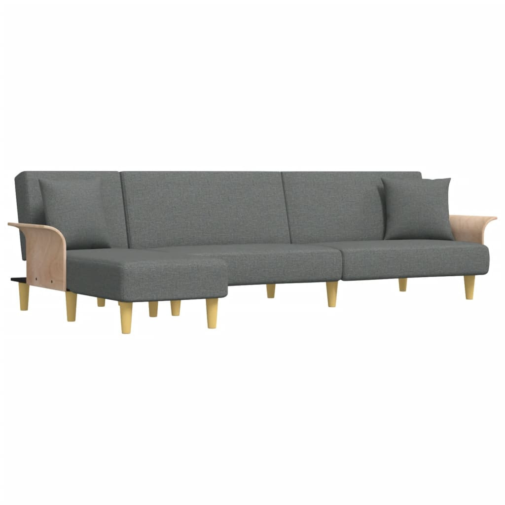 Sofa rozkładana SzaryTkanina vidaXL